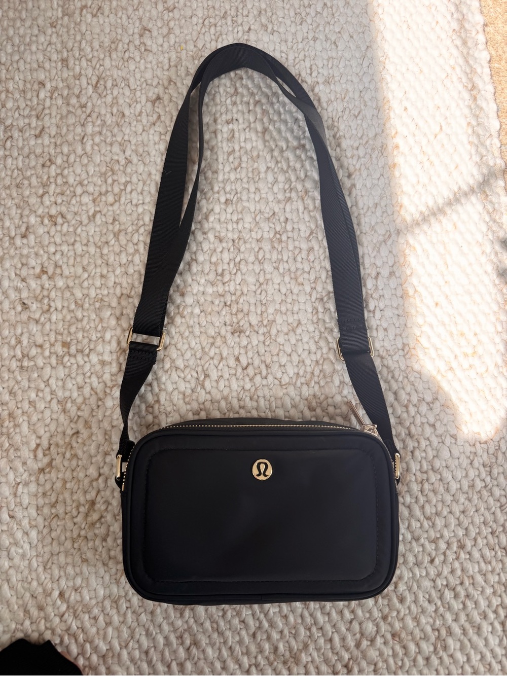 lululemon athletica Black Crossbody with Gold Accents